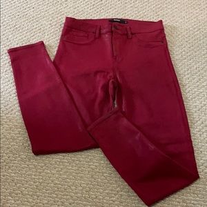 Hudson Nico Super Skinny jeans, cranberry color